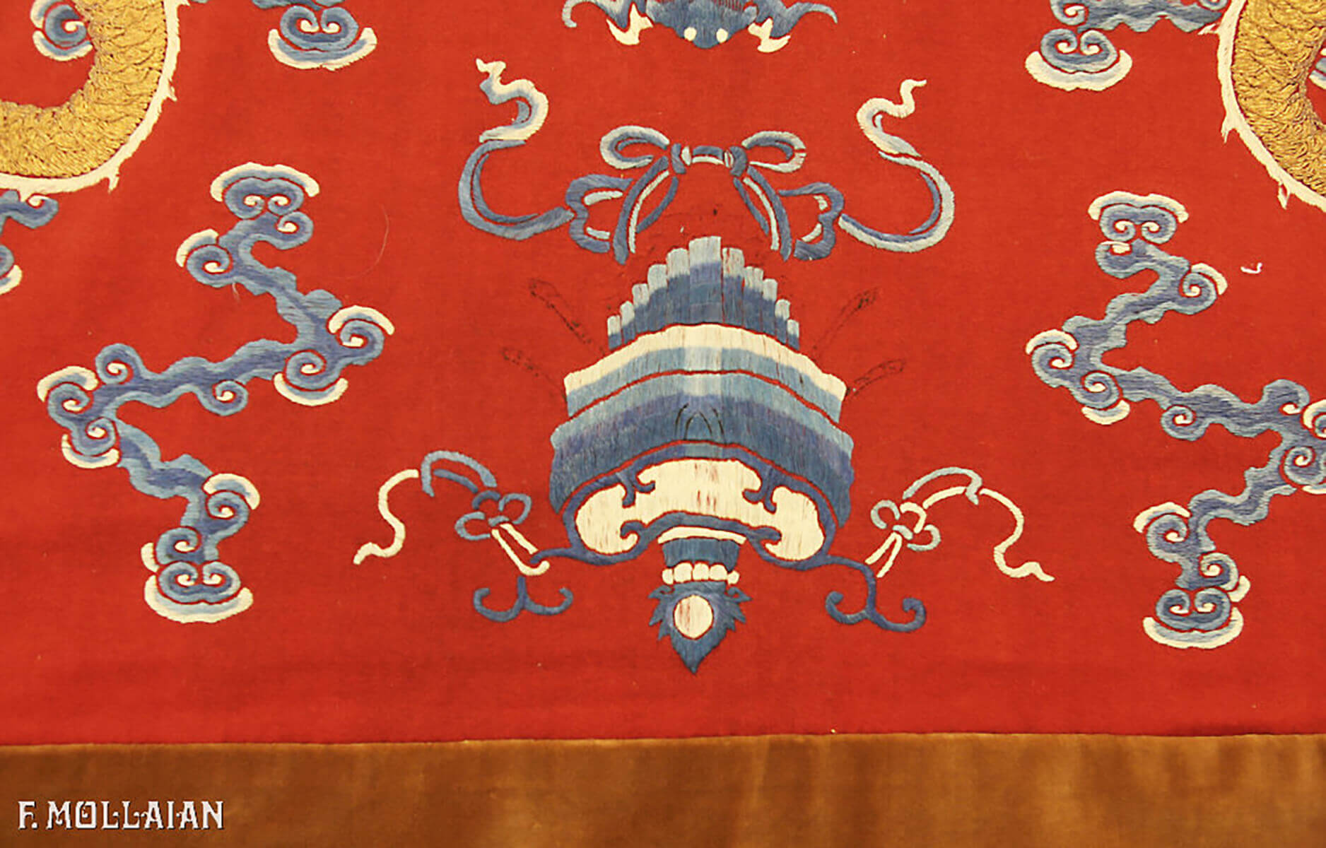 Pair of Antique Chinese Textile (Silk & Metal) n°:87635740